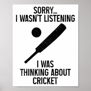 Cricketspieler Entschuldigung, ich habe nicht zuge Poster