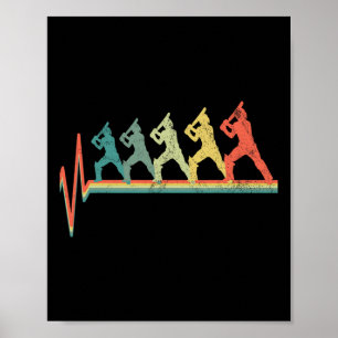 Cricketspieler-Geschenk Cricketspieler Herzschlag  Poster
