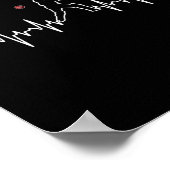 Cricketspieler Herzschlag Cricket-Geschenk Poster (Ecke)