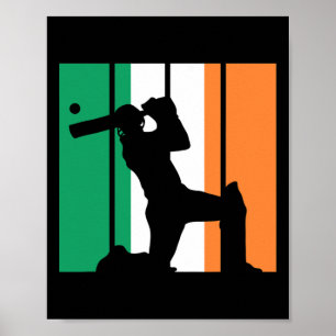 Cricketspieler Jungen Sport Grillen  Poster