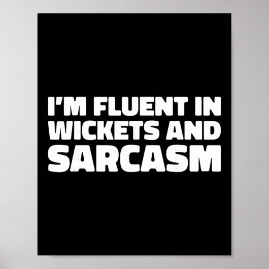 Cricketspieler Schiedsrichter - Werfer Tsman Crick Poster (Vorne)
