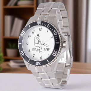 Cricketspieler Sport Athlet Bowler Spiele Armbanduhr