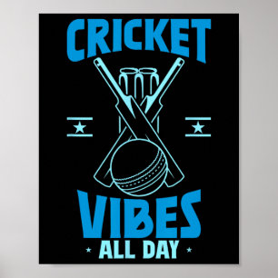 Cricketspieler Sport Poster