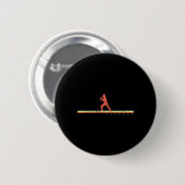 Cricketspieler-Trainer-Geschenk Sport Retro Button (Vorne & Hinten)