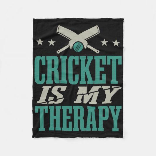 Cricketspieler Training Cricket Fleecedecke (Vorderseite)