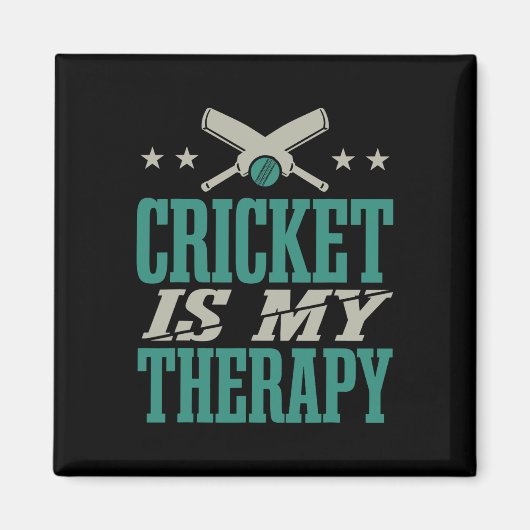 Cricketspieler Training Cricket Magnet (Vorne)