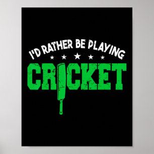 Cricketspieler Training Cricket Männer  Poster