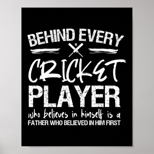 Cricketspieler-Vater Poster (Vorne)