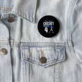 Cricketspieler zum 4. Geburtstag Button (Beispiel)