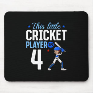 Cricketspieler zum 4. Geburtstag Mousepad