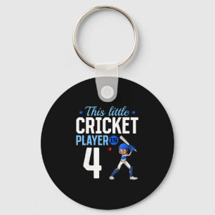 Cricketspieler zum 4. Geburtstag Schlüsselanhänger