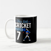Cricketspieler zum 7. Geburtstag Kaffeetasse (Links)