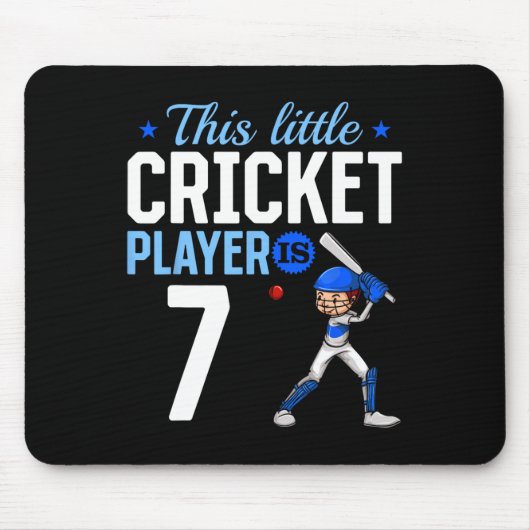 Cricketspieler zum 7. Geburtstag Mousepad (Vorne)