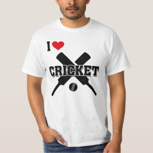Cricketspielerin, Liebe Cricket, überkreuzte Flede T-Shirt