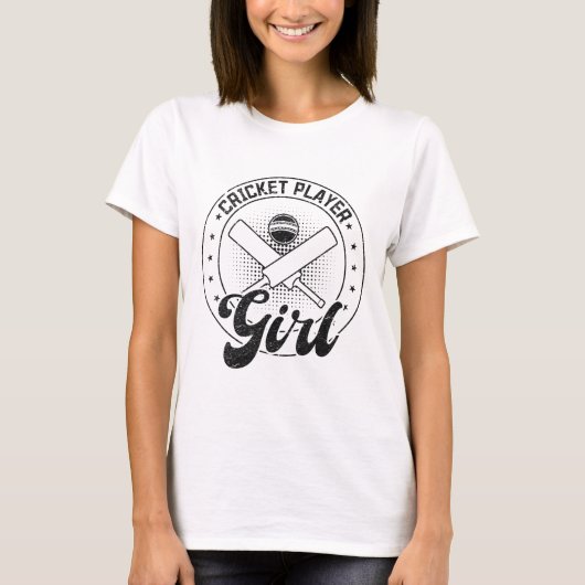 Cricketspielerin T-Shirt (Vorderseite)