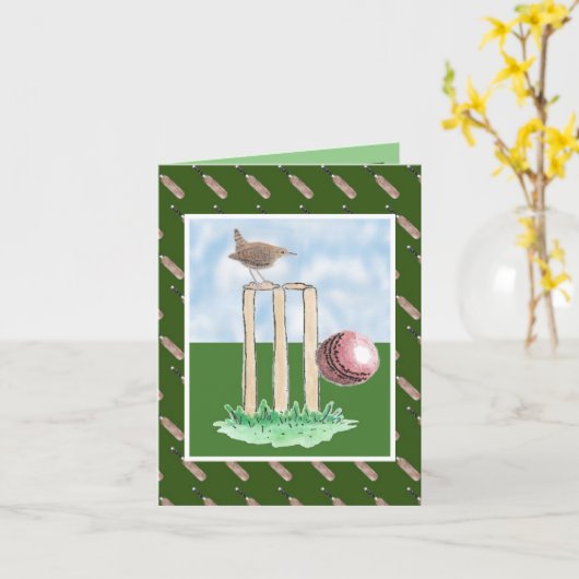 Cricketspielerkarte Karte (Gelbe Blume)