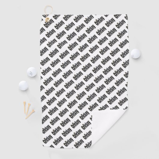 Crickey: Aussie Slang Word made with Crocodiles, Golfhandtuch (Insitu)