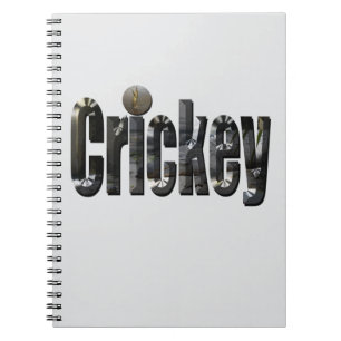 Crickey: Aussie Slang Word made with Crocodiles, Notizblock