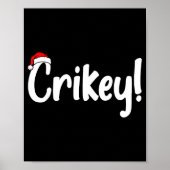 Crikey Christmas Santa Hat Matching Christmas Fami Poster (Vorne)