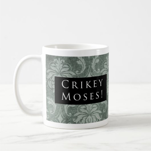 Crikey Moses! Muster-Schwarzes Kaffeetasse (Links)