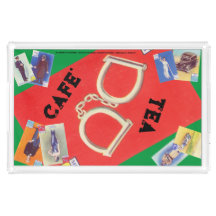 "Crime Club" 10 x 16 Serviertablett