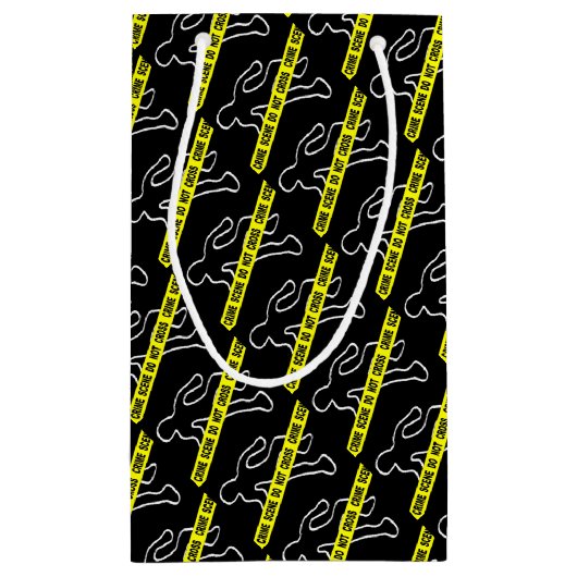 Crime Scene Chalk Mark Kleine Geschenktüte (Rückseite)