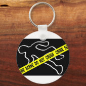 Crime Scene Chalk Mark Schlüsselanhänger (Vorderseite)
