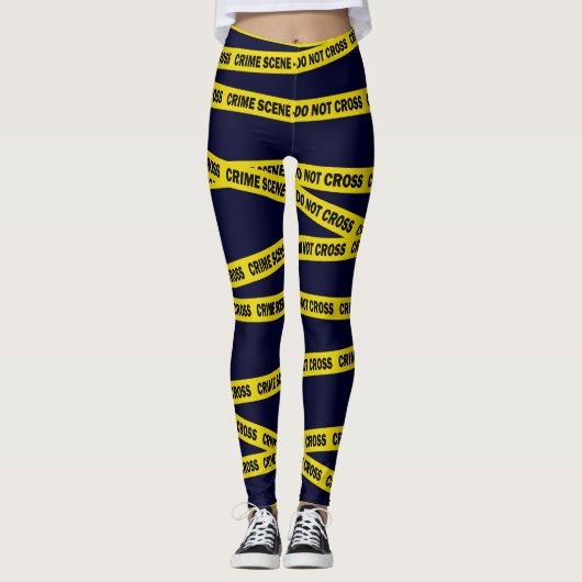 Crime Scene CSI Polizistin Detective Sheriff Leggings (Vorderseite)