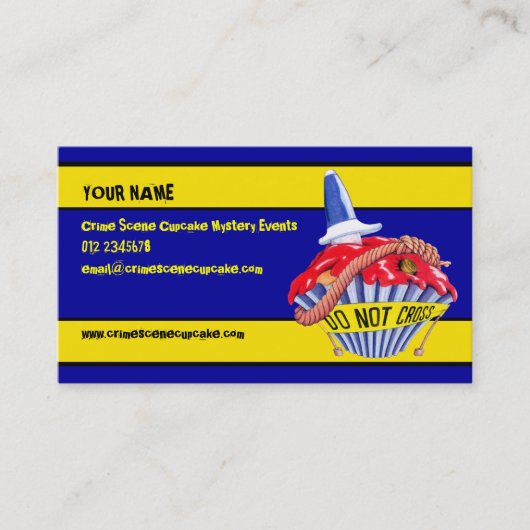 Crime Scene Cupcake Business Card Visitenkarte (Vorderseite)