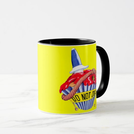Crime Scene Cupcake Tasse (VorderseiteRechts)