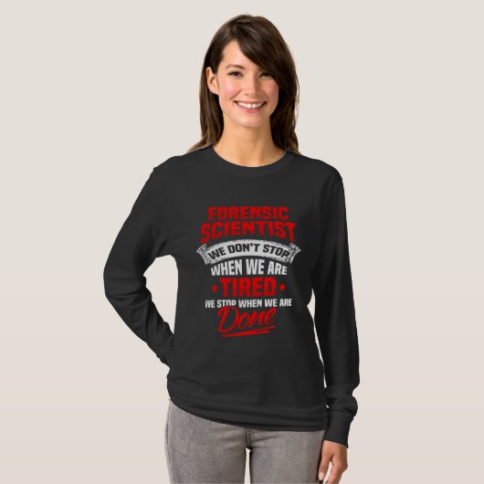 Crime Scene Forensic Science & Forensic Scientist T-Shirt (Vorne ganz)