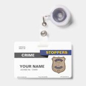Crime Stoppers Abzeichen Ausweis (Vorderseite mit Ausziehbar)