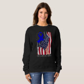Crime Victims Rights Awareness American Flag Blue Sweatshirt (Vorne ganz)