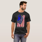 Crime Victims Rights Awareness American Flag Blue T-Shirt (Vorne ganz)