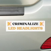 Criminalize LED Headlights - Funny Gen Z Meme Autoaufkleber (Auf Auto)