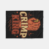 Crimp King Rock Climbing Bouldering Fun Fleecedecke (Vorderseite (Horizontal))