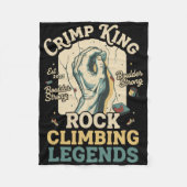 Crimp King Rock Climbing Legends Boulder  Fleecedecke (Vorderseite)