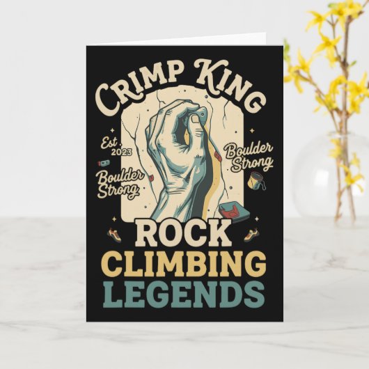 Crimp King Rock Climbing Legends Boulder  Karte (Gelbe Blume)