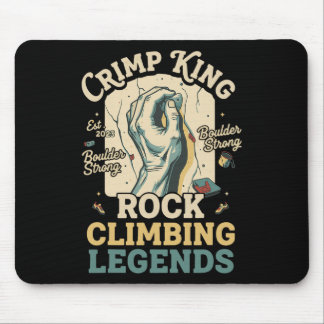 Crimp King Rock Climbing Legends Boulder Mousepad