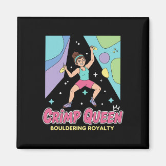 Crimp Queen Bouldering Royalty Rock Climbing  Magnet