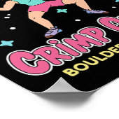 Crimp Queen Bouldering Royalty Rock Climbing  Poster (Ecke)