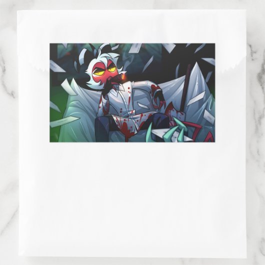 Crimpson Halloween Slasher | Helluva Boss |  Rechteckiger Aufkleber (Tasche)