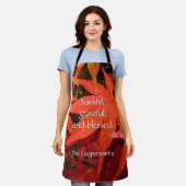 Crimson-Ahorn-Blätter - Personalisiert Schürze (Getragen)