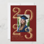 Crimson and Gold 2023 Foto Abschluss Einladung (Vorderseite)