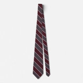 Crimson And Grayish Red Plus Pink Rose Stripes Krawatte (Vorderseite)