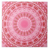 Crimson and Pink Mandala Pattern Fliese (Vorderseite)