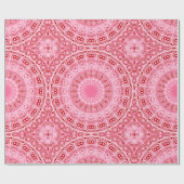 Crimson and Pink Mandala Pattern Geschenkpapier (Flach)