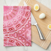 Crimson and Pink Mandala Pattern Geschirrtuch (Viertel Falte)