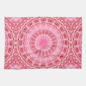 Crimson and Pink Mandala Pattern Geschirrtuch (Horizontal)