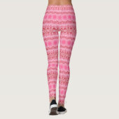 Crimson and Pink Mandala Pattern Leggings (Rückseite)